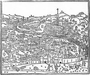 Vista de Roma, de &39;Supplementum chronicarum&39;, edição publicada em 1490
